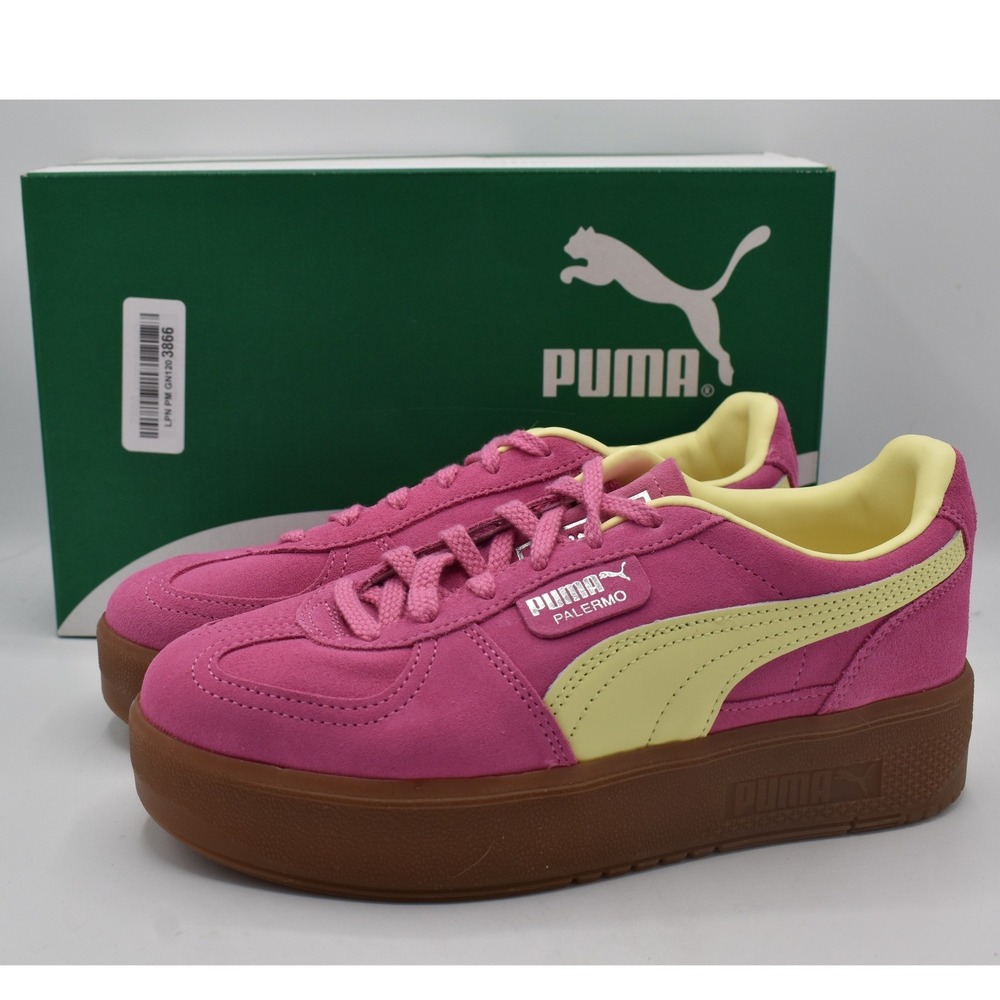 Puma Palermo Elevata Sneakers Womens 9 Pink Gold Moon NEW Platform Suede Shoes